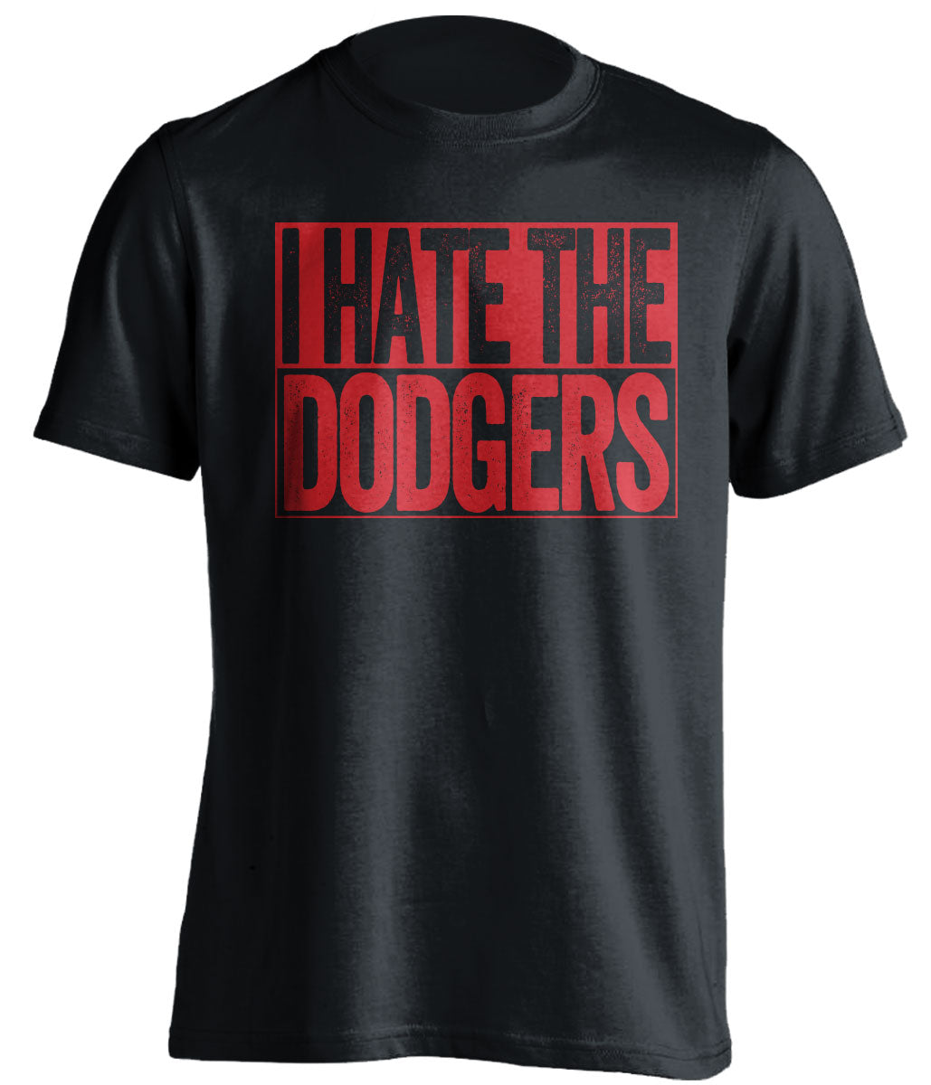 i hate the dodgers boston red sox fan black shirt