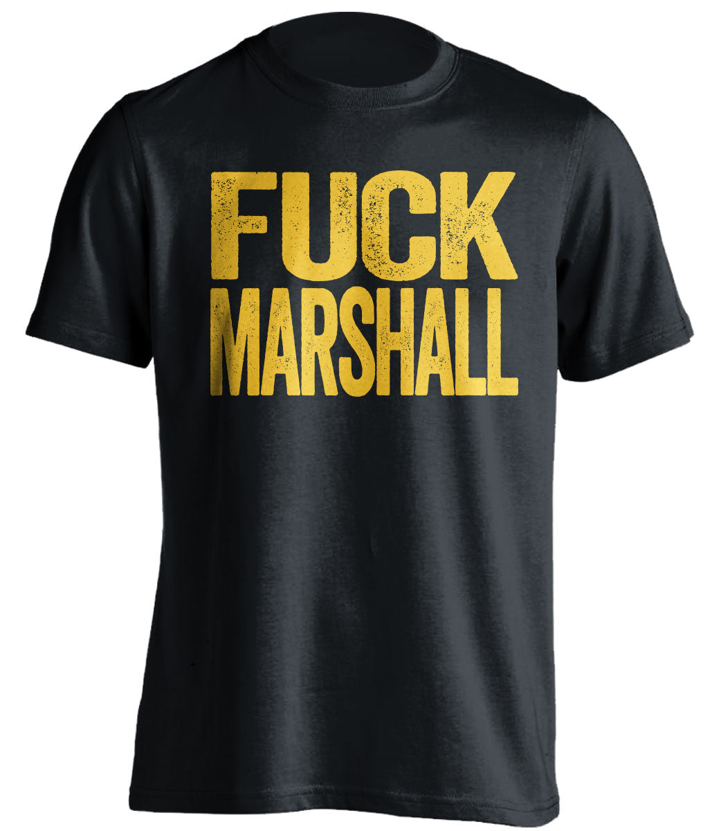 fuck marshall herd uncensored black tshirt for wvu west virginia mountaineers fan rivalry game