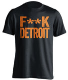 fuck detroit censored black tshirt for chicago bears fan gameday haters tee