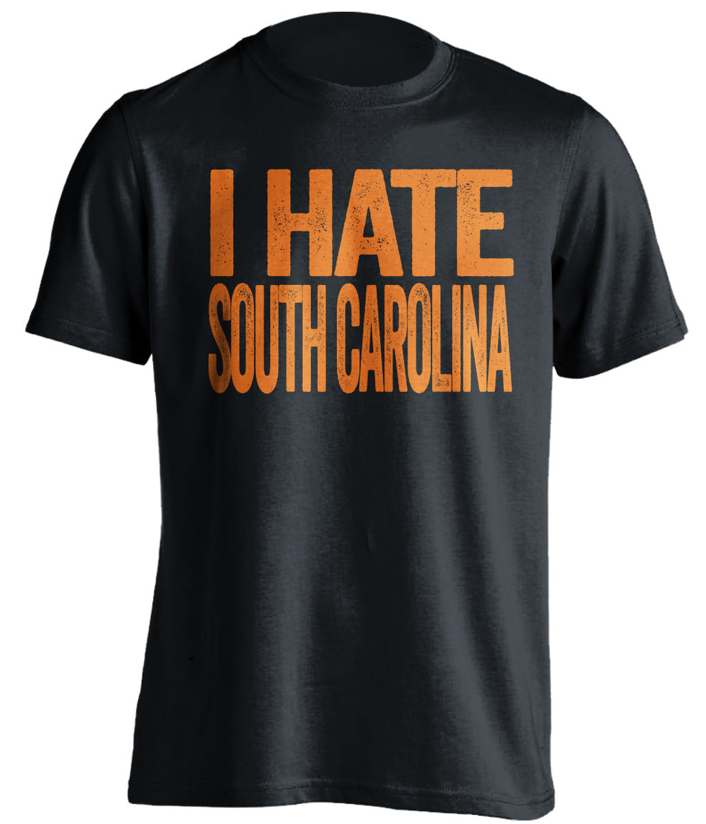 i hate south carolina black tshirt for clemson tigers fans gameday haters tee