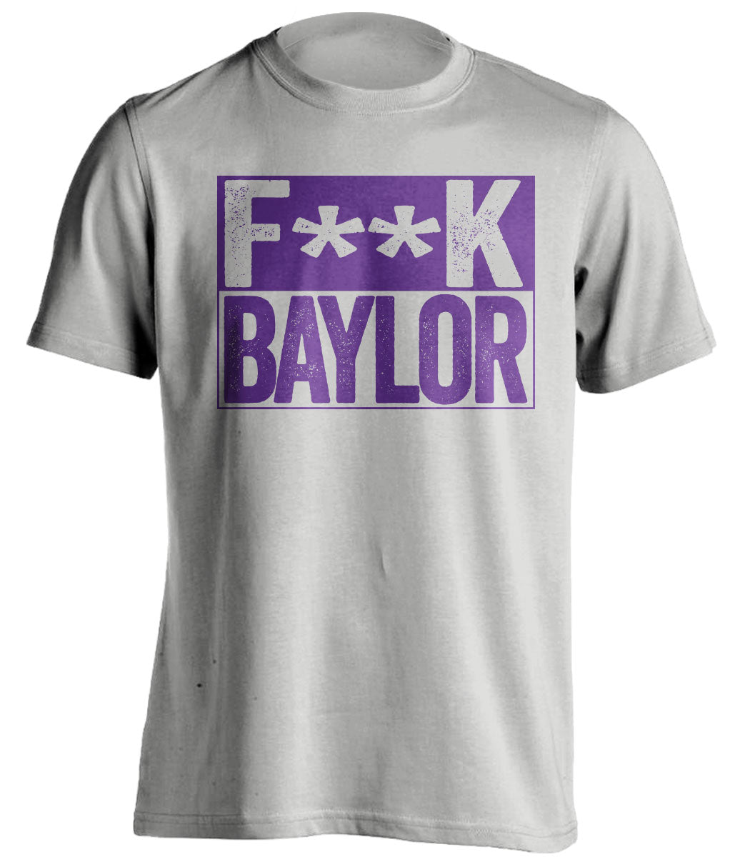 Fuck Baylor Shirt - TCU Horned Frogs vs Bears Rivalry Box Logo Tee