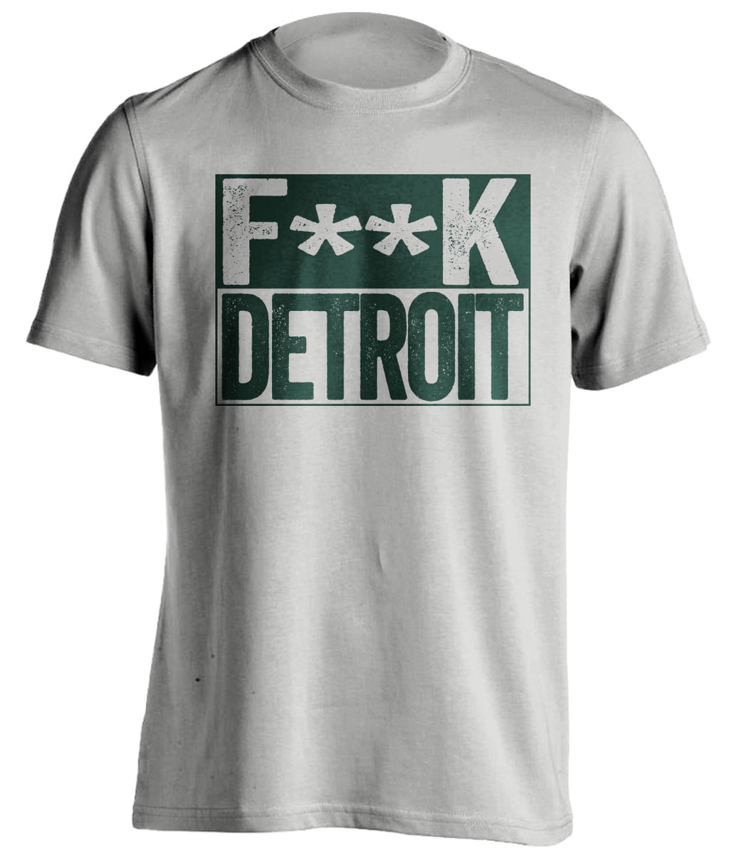 fuck detroit censored grey shirt for green bay packers fan gameday haters tee