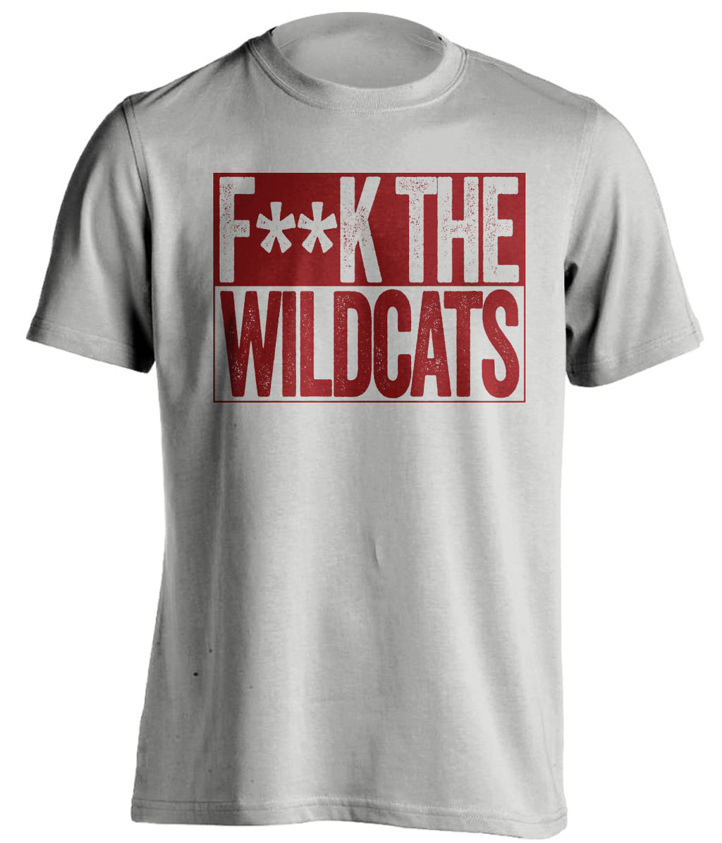fuck the wildcats asu arizona state sun devils grey shirt censored