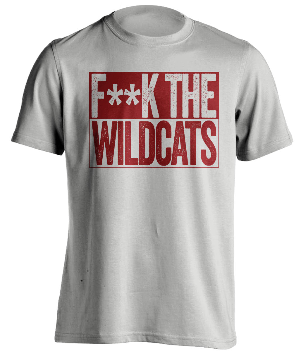 fuck the wildcats asu arizona state sun devils grey shirt censored