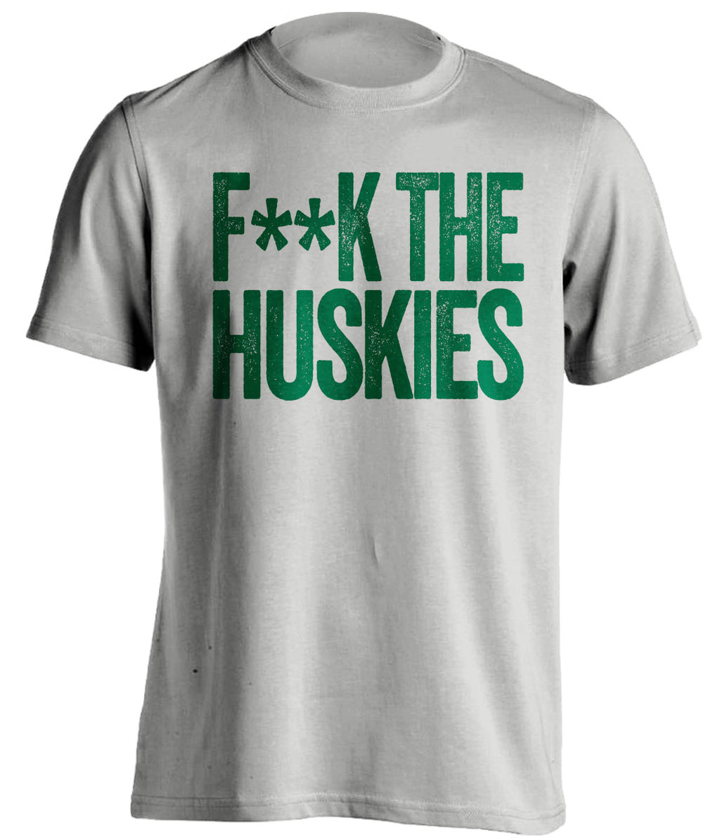 FUCK THE HUSKIES - Oregon Ducks Fan T-Shirt - Text Design - Beef Shirts