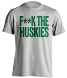 FUCK THE HUSKIES - Oregon Ducks Fan T-Shirt - Text Design - Beef Shirts