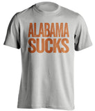 alabama sucks texas longhorns grey shirt