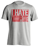 I Hate Mississippi State - Ole Miss Rebels T-Shirt - Box Design