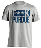 fuck purdue notre dame fighting irish censored grey fan shirt