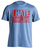 I Hate Mississippi State - Ole Miss Rebels T-Shirt - Box Design