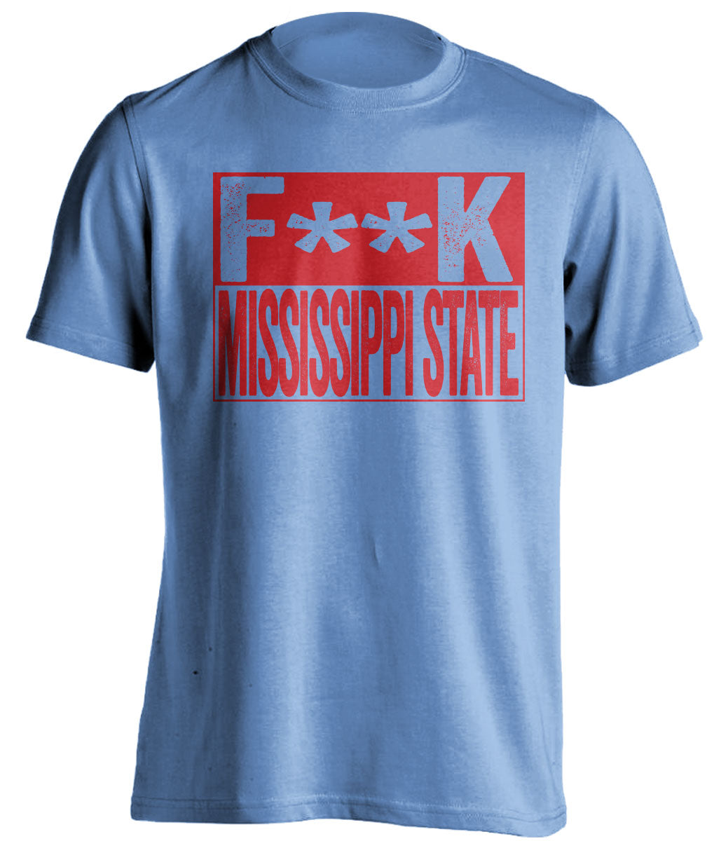 FUCK MISSISSIPPI STATE - Ole Miss Rebels Fan T-Shirt - Box Design - Beef Shirts