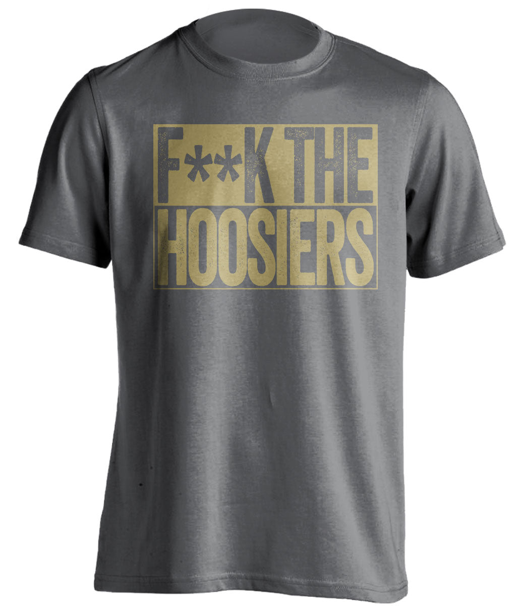 Fuck the Hoosiers Shirt - Purdue Boilermakers vs Indiana Rivalry Box Logo Tee