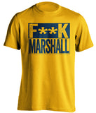 fuck marshall herd censored gold shirt for wvu west virginia mountaineers fan rivalry game