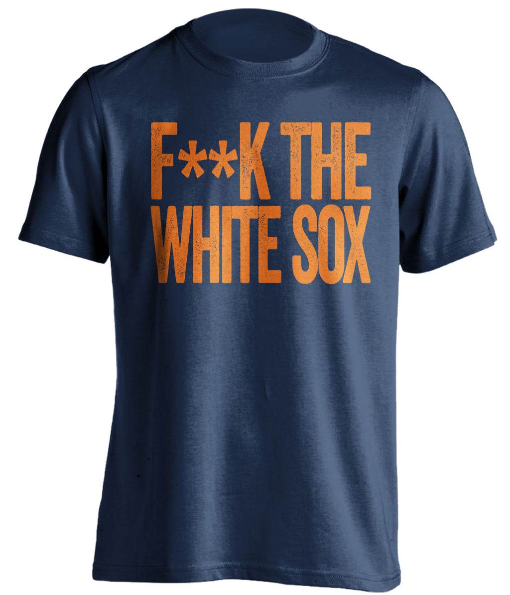 fuck the white sox detroit tigers fan blue tshirt censored