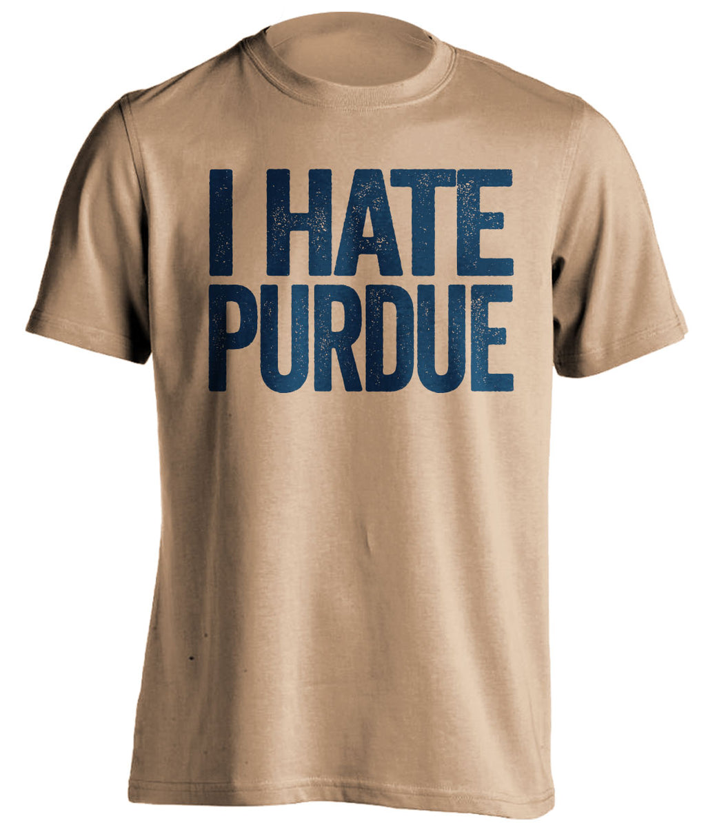 i hate purdue notre dame irish fan gold tshirt