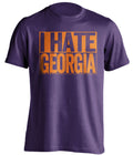 i hate georgia purple shirt clemson tigers fan gameday haters tee