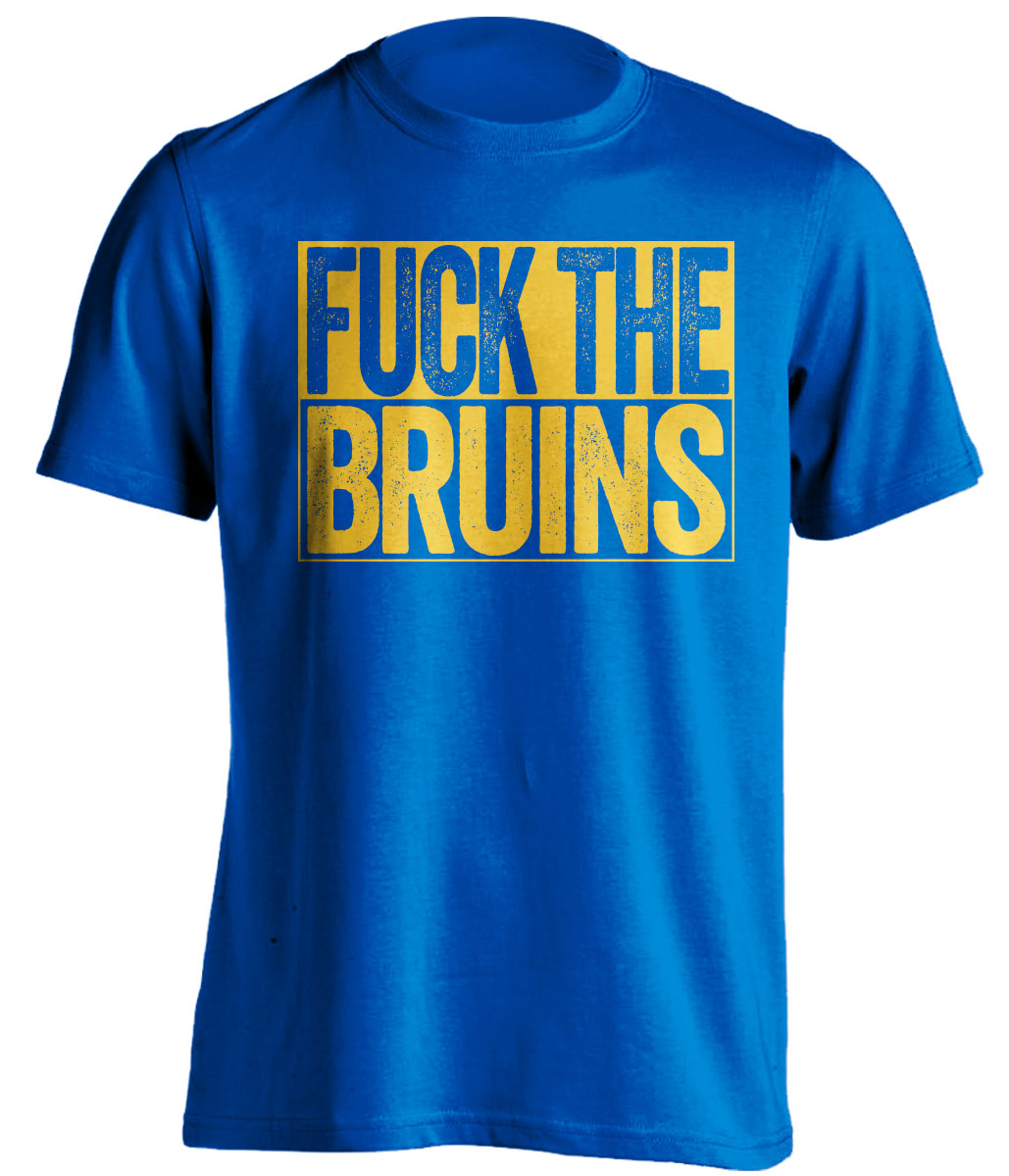 Fuck the Bruins Uncensored Haters Blue Tee for a Buffalo Sabres Fan Shirt by Beef Shirts