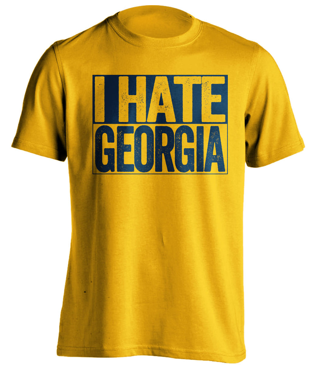 i hate georgia uga gold shirt for gtech tech fans