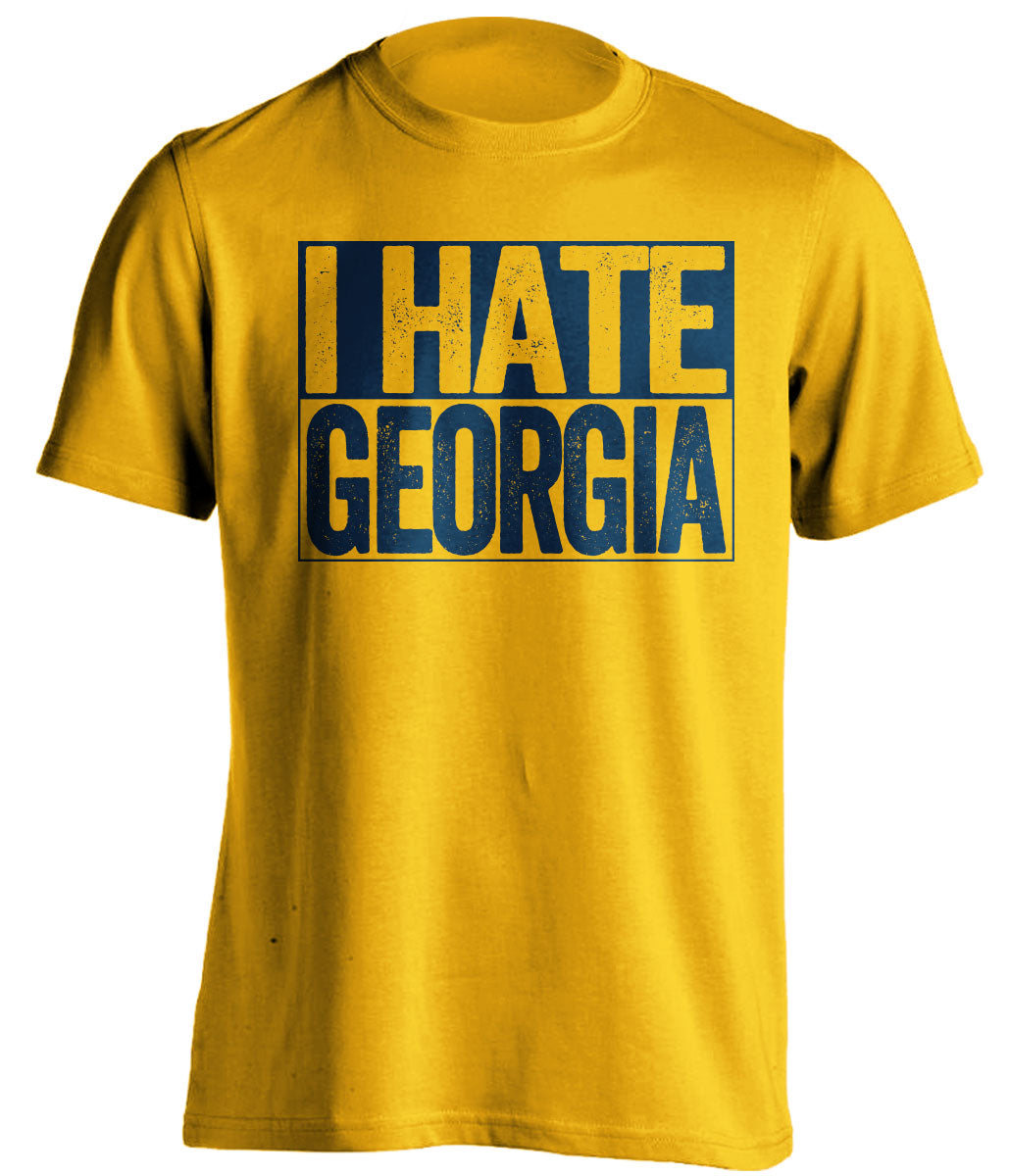i hate georgia uga gold shirt for gtech tech fans