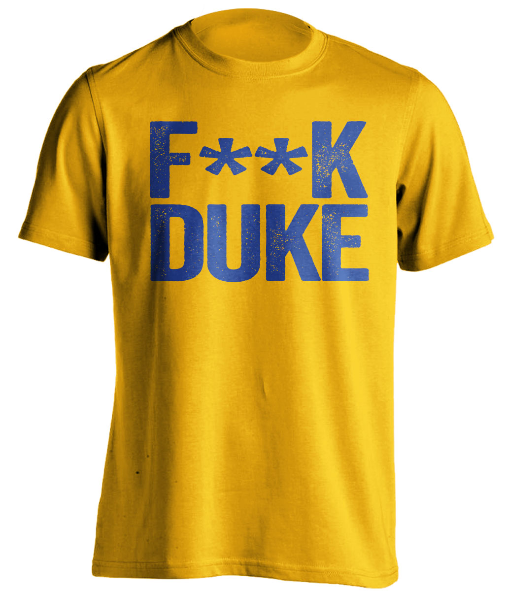 Fuck Duke Statement Tee censored gold Haters Shirt for Pitt Panthers Fans by Beef Shirts