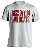 fuck the wildcats asu arizona state sun devils white shirt censored