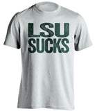 lsu sucks tee tulane wave fan white shirt