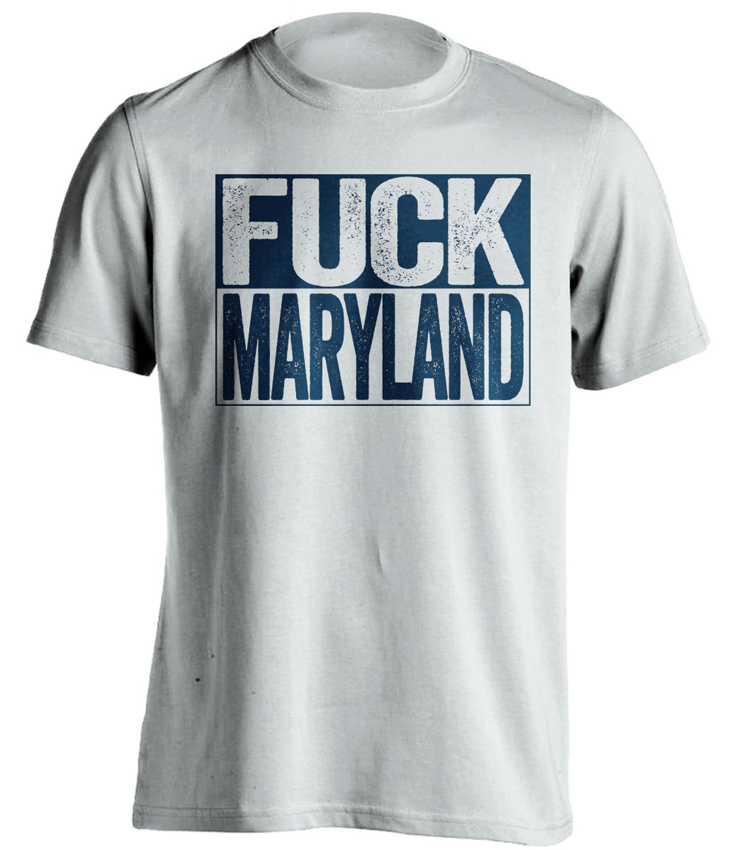 fuck maryland wvu west virginia mountaineers white shirt uncensored
