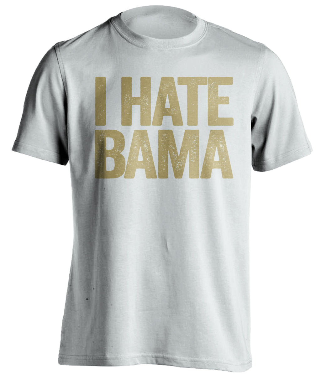 i hate bama white tshirt for vanderbilt commodores fans