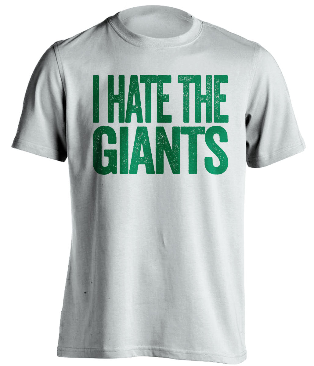 i hate the giants hater white tshirt for philadelphia eagles fan