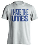 i hate the utes byu brigham cougars white tshirt
