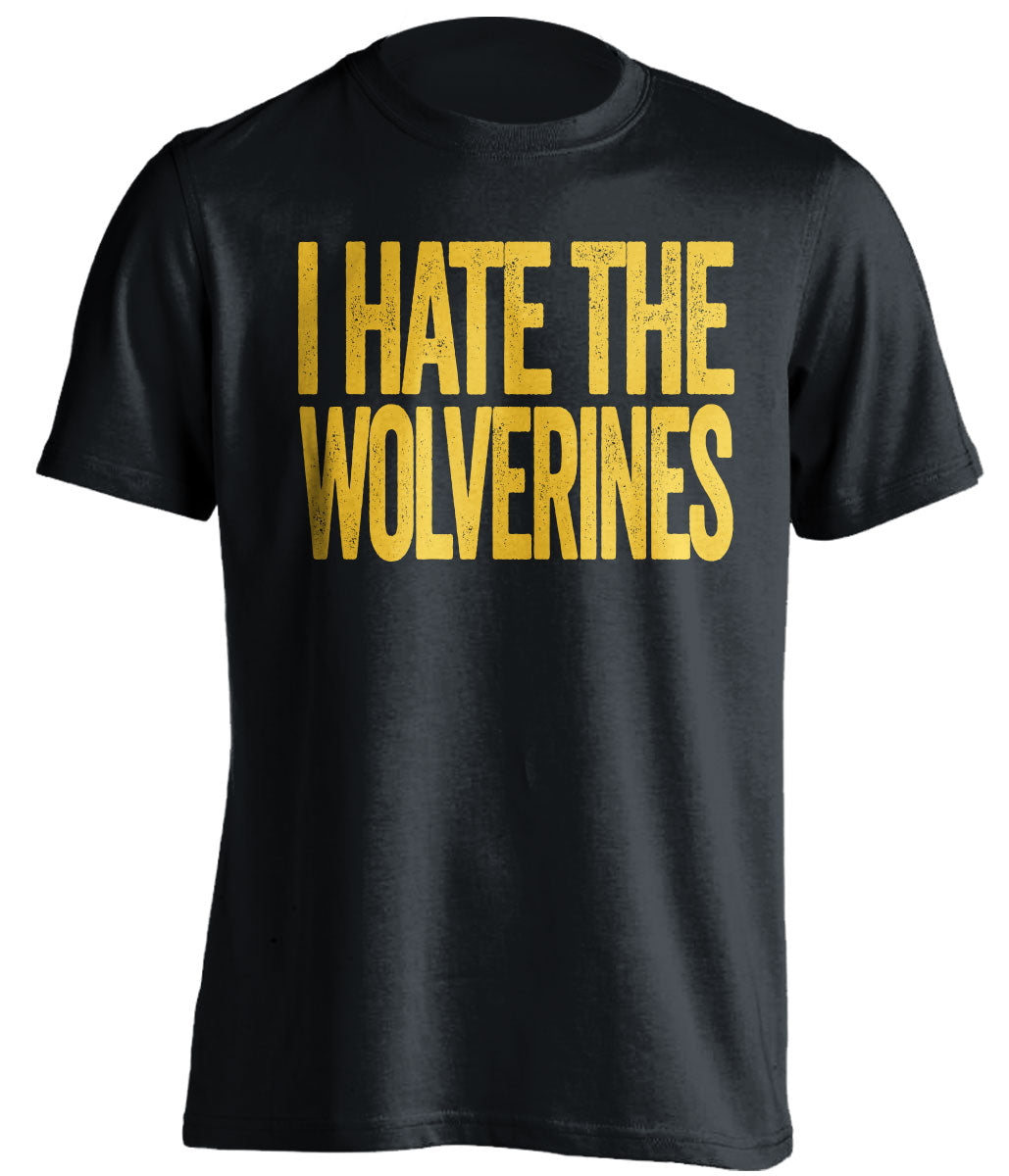 i hate the wolverines black tshirt for wmu broncos fans gameday haters tee shirt