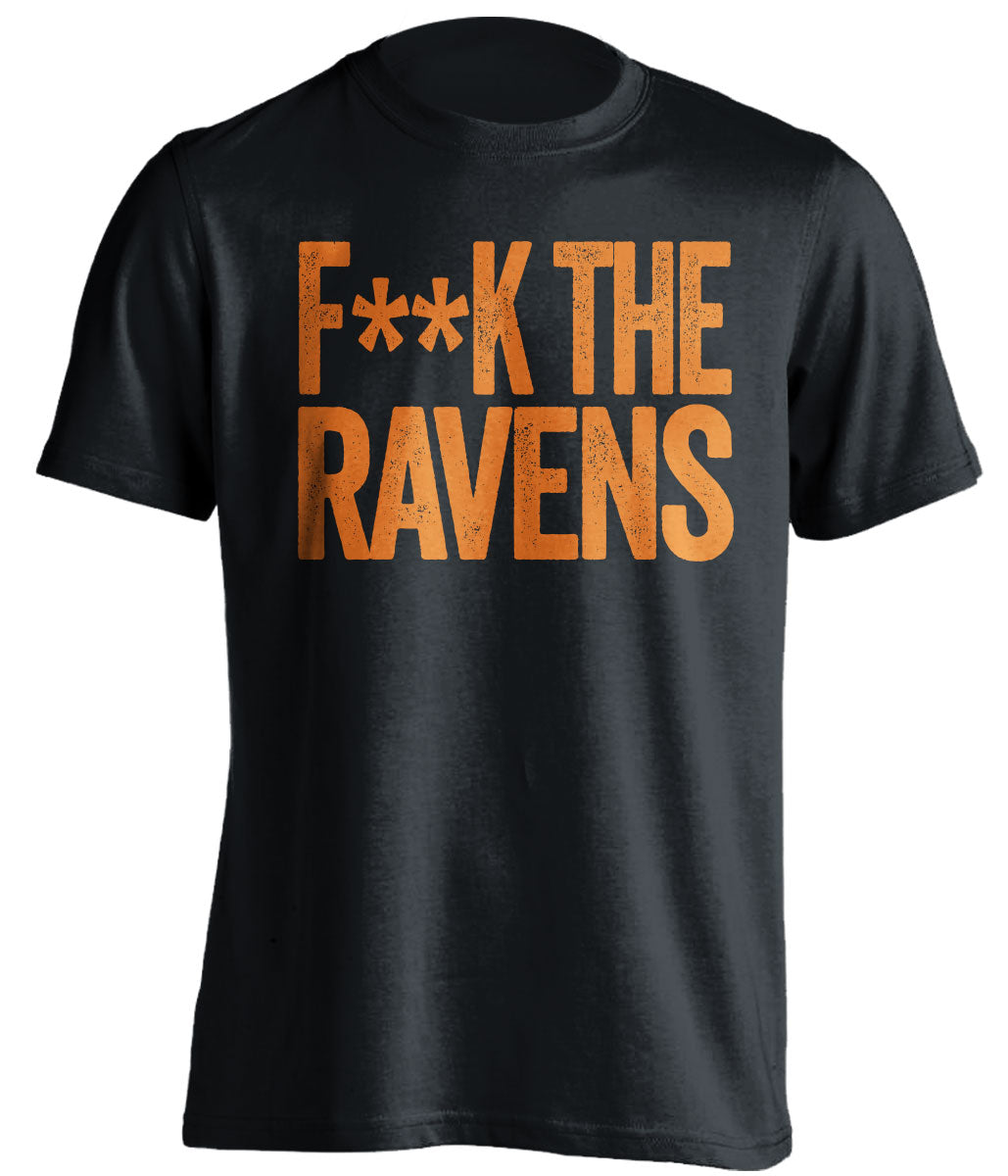 fuck the ravens censored black tshirt for cleveland browns fan haters tee