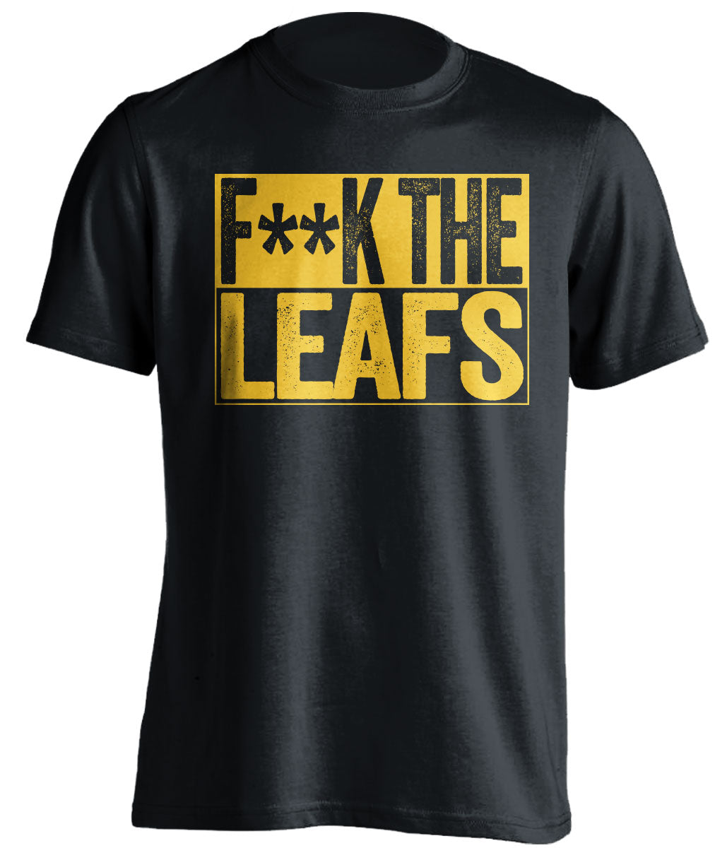 Fuck the Leafs censored Haters black Tee for a Buffalo Sabres Fan Shirt by Beef Shirts