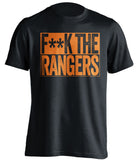 fuck the rangers shirt philadelphia flyers fan black shirt censored text