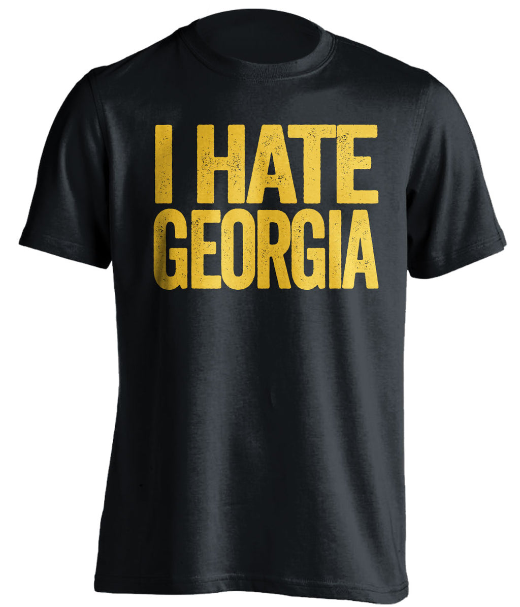 i hate georgia uga black tshirt for gtech tech fans