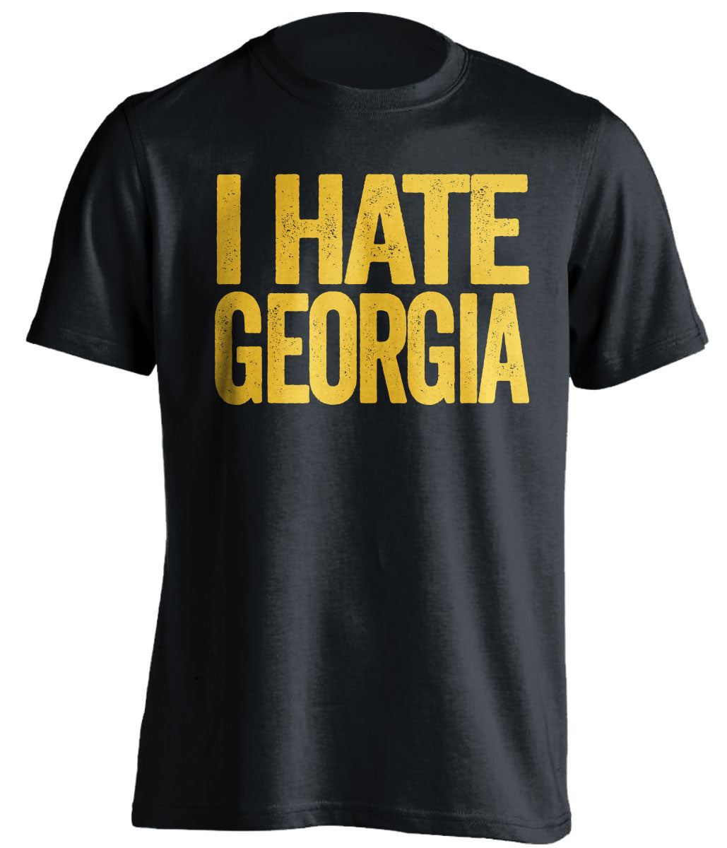 i hate georgia uga black tshirt for gtech tech fans