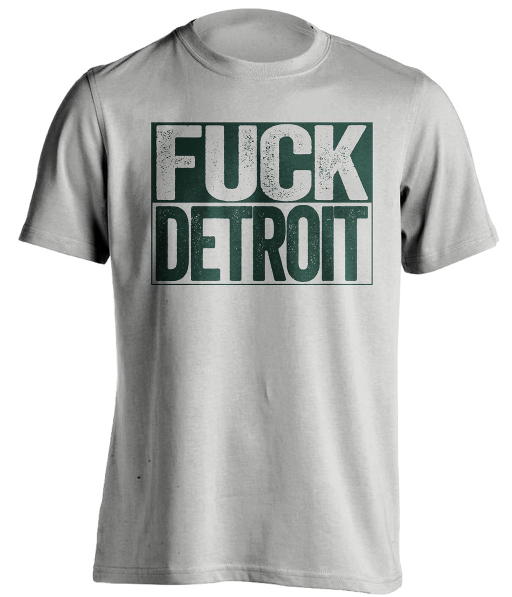 fuck detroit uncensored grey shirt for green bay packers fan gameday haters tee