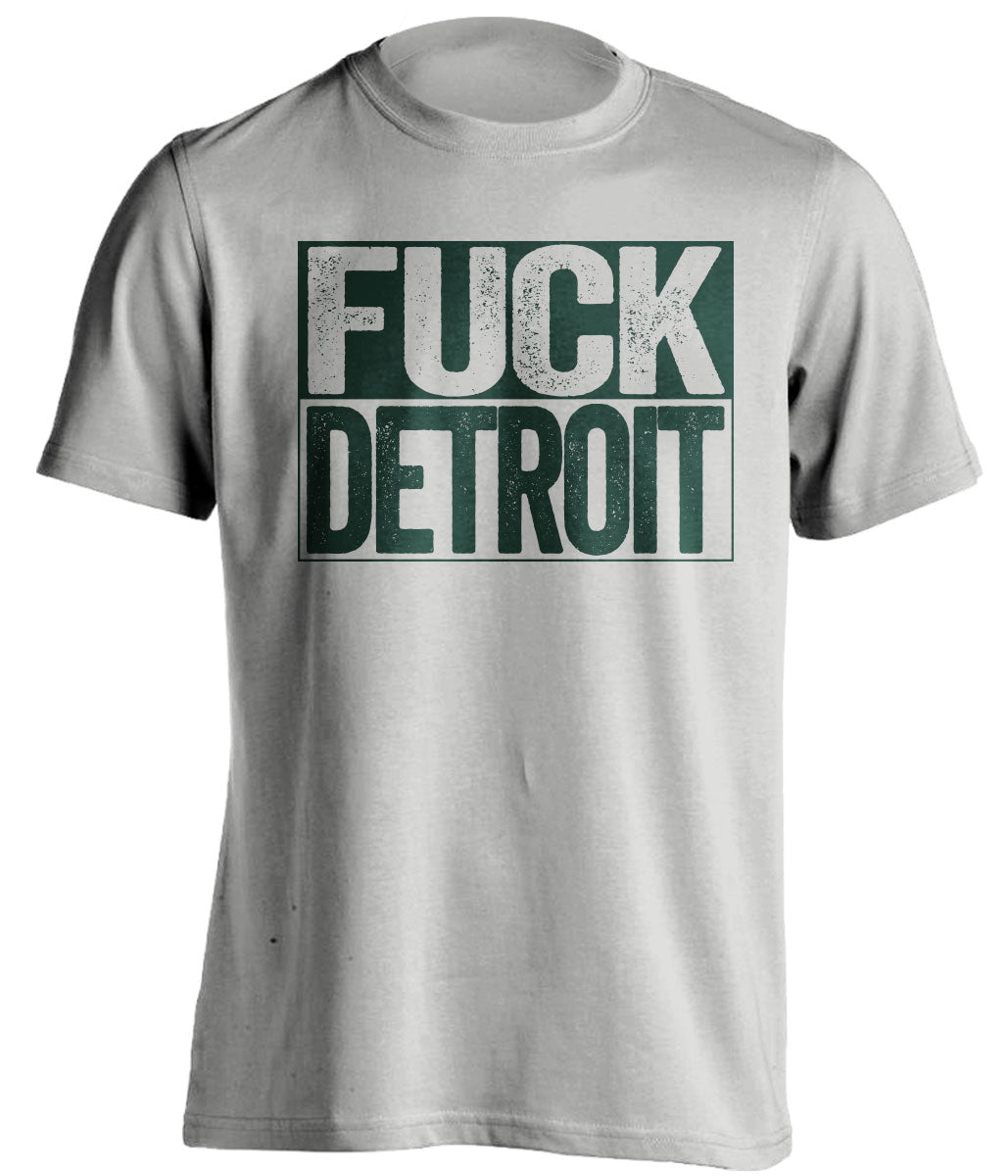 fuck detroit uncensored grey shirt for green bay packers fan gameday haters tee