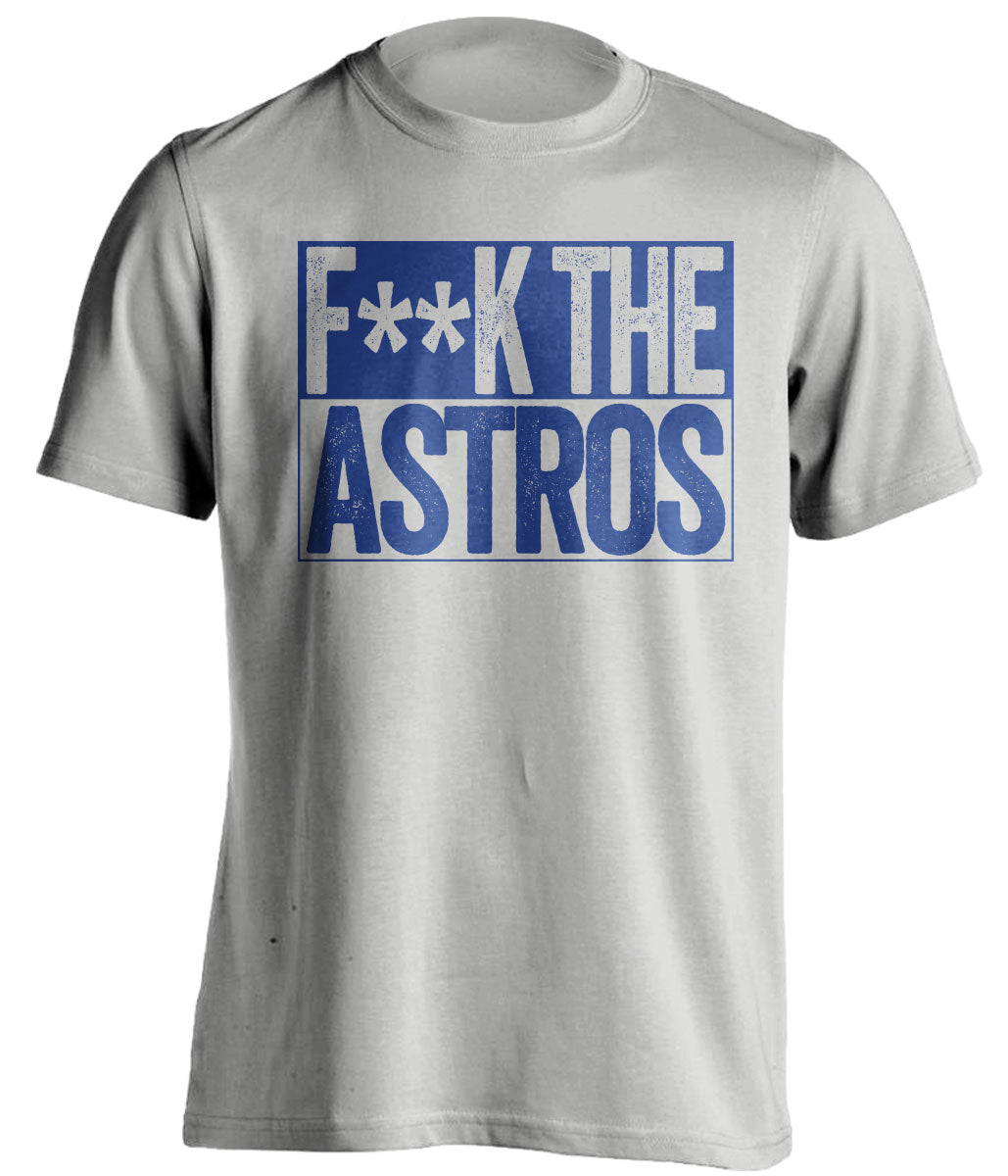 fuck the astros texas rangers fan grey shirt censored