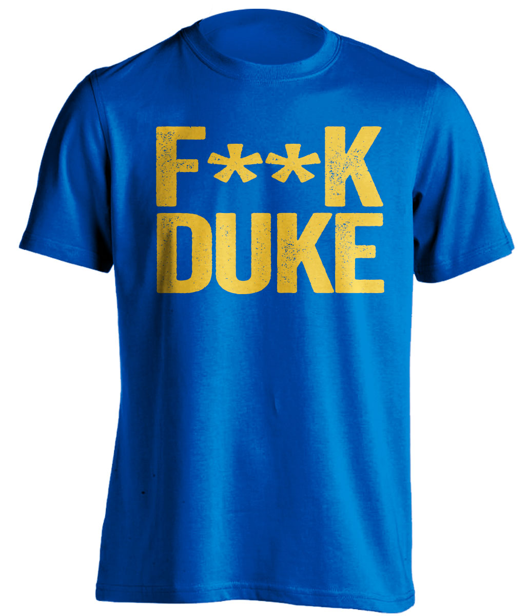 Fuck Duke Statement Tee censored Blue Haters Shirt for Pitt Panthers Fans by Beef Shirts