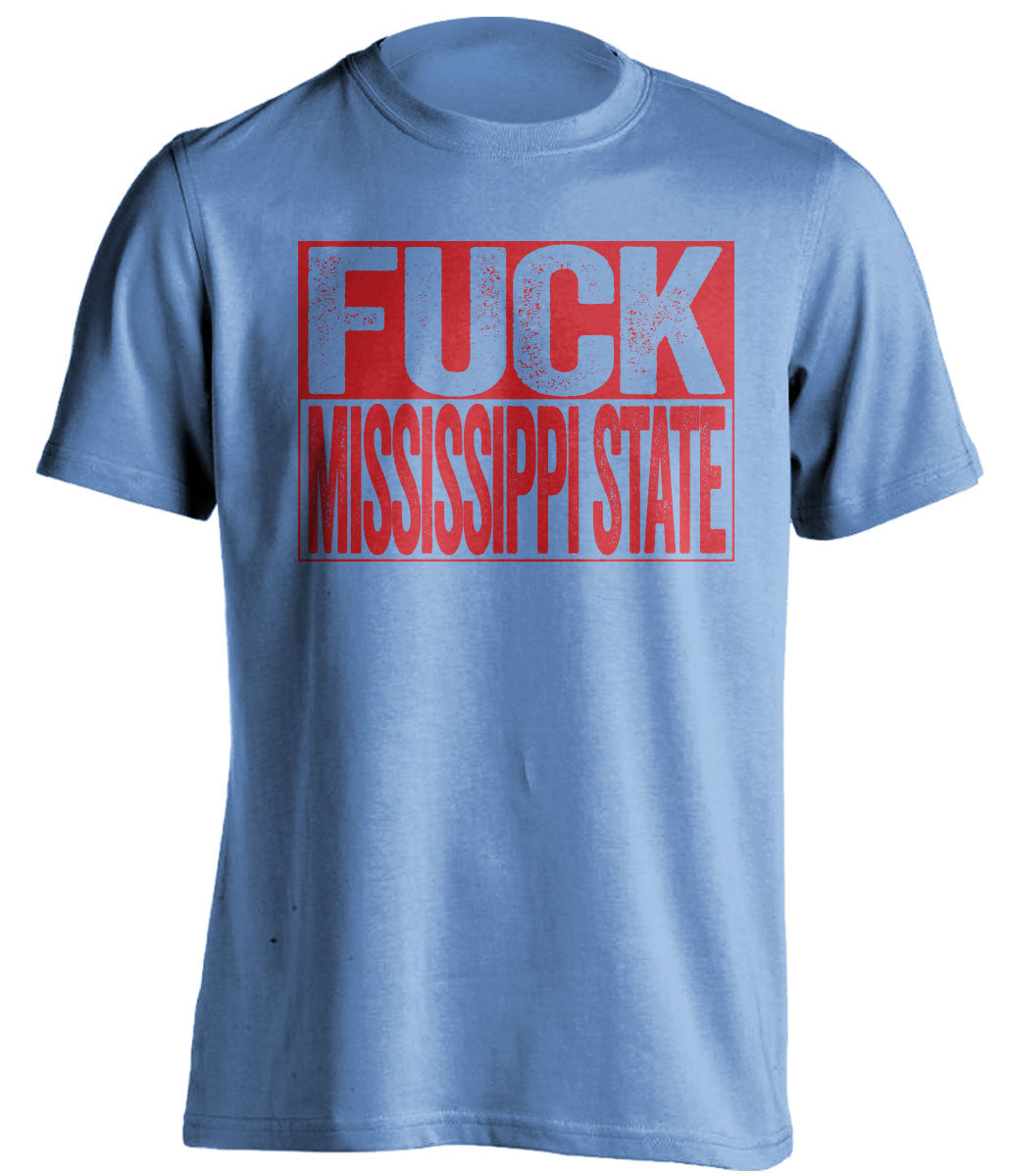 FUCK MISSISSIPPI STATE - Ole Miss Rebels Fan T-Shirt - Box Design - Beef Shirts