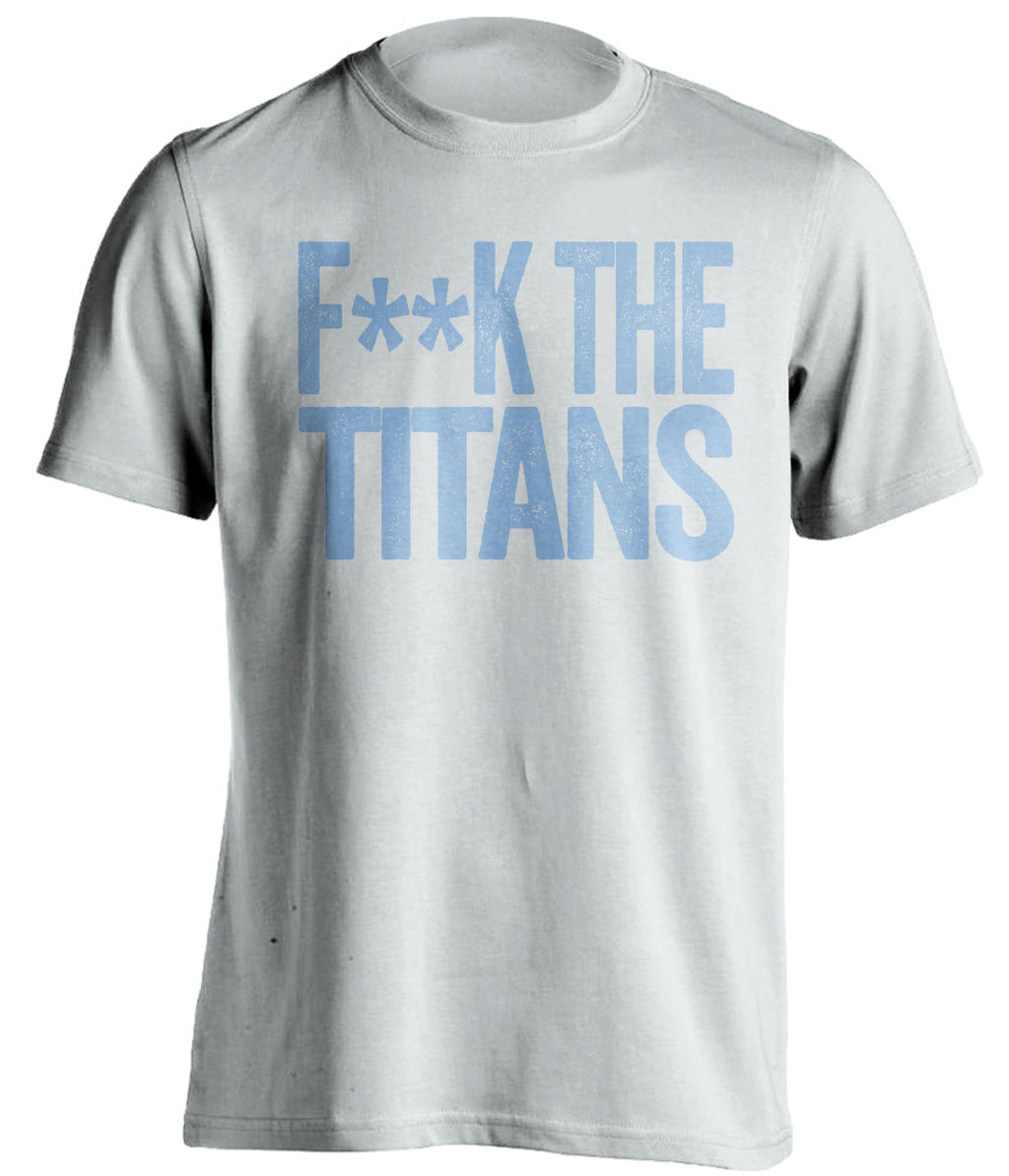 fuck the titans censored white tshirt for tennessee titans angry fans haters tee