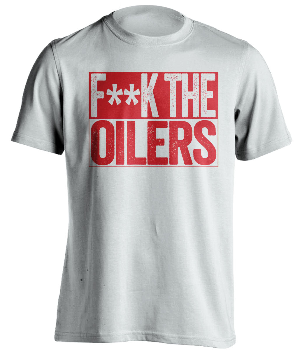 Fuck the Oilers Shirt - Montreal Canadiens vs Edmonton Rivalry Box Logo Tee