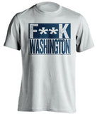 fuck washington white shirt for dallas cowboys fans rivalry censored tee
