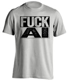 grey shirt that says fuck AI in bold font