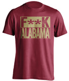 fuck alabama bama fsu florida state seminoles red shirt censored