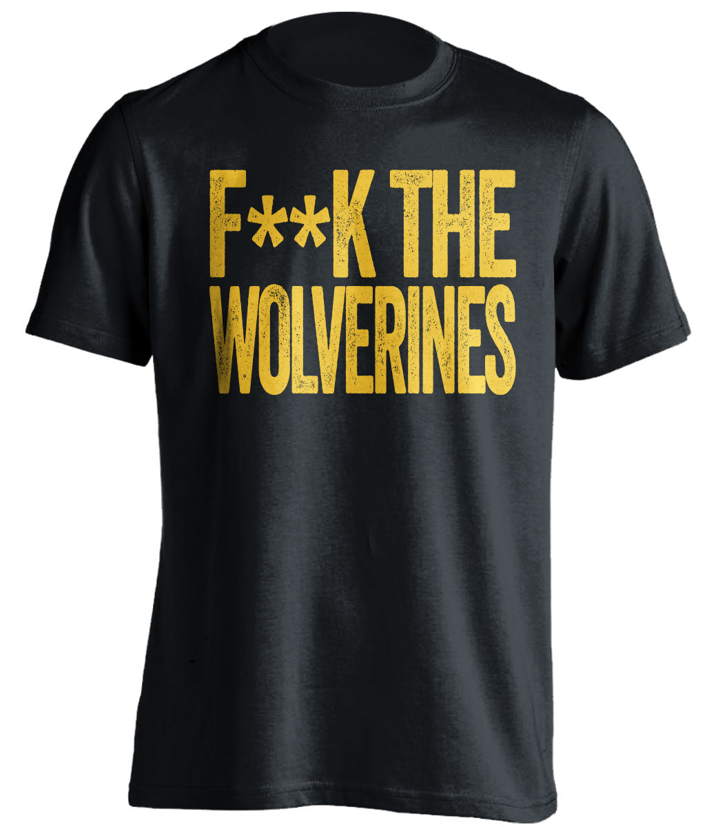 fuck the wolverines black tshirt censored haters tee for wmu broncos fans