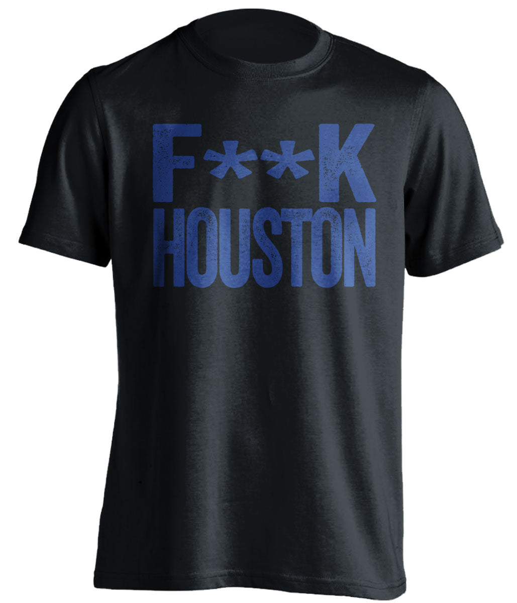 fuck houston astros texas rangers black tshirt censored