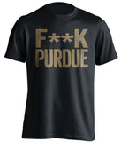 fuck purdue notre dame fighting irish censored black fan tshirt