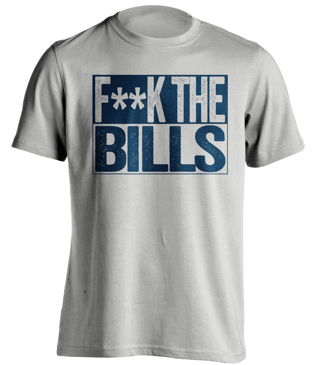 Fuck the Bills censored Haters grey Tee for a New England Patriots Fan Shirt by Beef Shirts